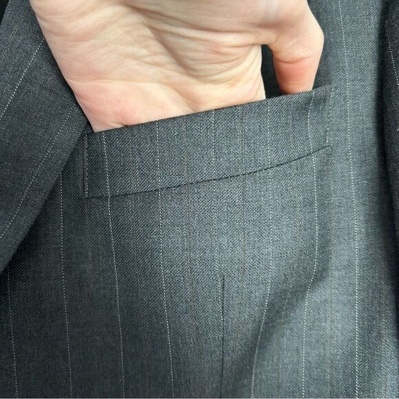 John Varvatos Premium Tailored Delancy Charcoal Blazer Size 42 Long - Picture 5 of 14